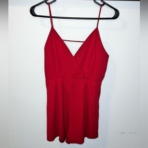 NWT Faith in Love Ladies Maroon Romper Size 10